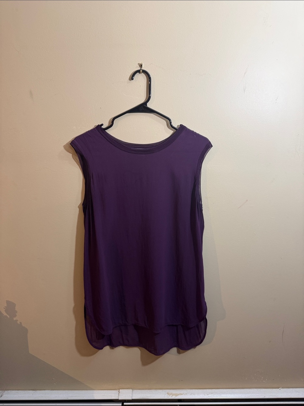Vince 100% Silk Sleeveless Purple Women's Blouse